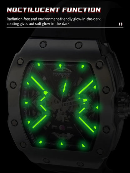 PINDU New Men Watch 50 Meter Waterproof Stainless Steel Case Luminous Sapphire mirror Dial Fashionable Men Mechanical Watch