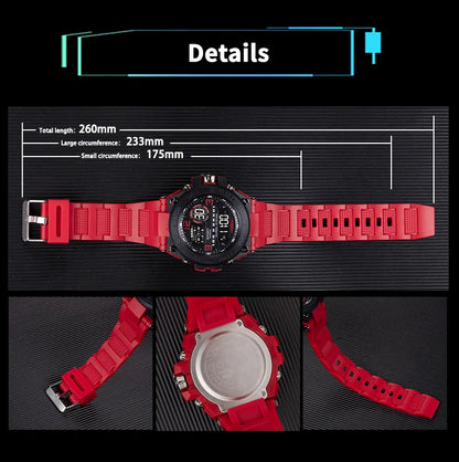 Multifunction Men's Sports Watch Waterproof Luminous Alarm Clock Outdoor Fitness Digital Watch Electronic Wristwatch for Man Kid