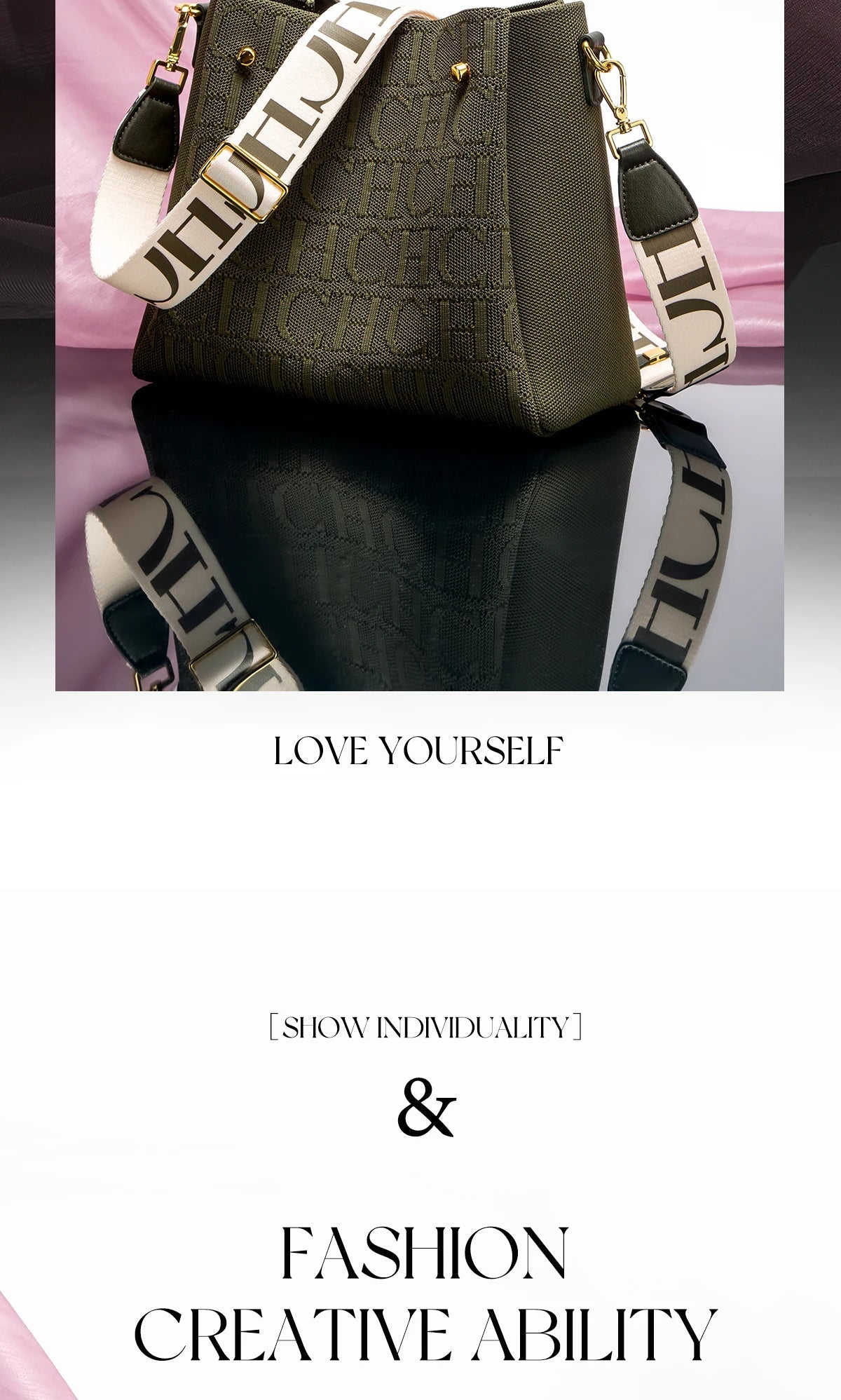 Crossbody Elegant Design Sense Letters Drawstring Design Brand Women's Bag Fashion Casual Hundred Women's Bag Crossbody RELUX.STORE