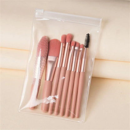 8Pcs Soft Fluffy Makeup Brushes Set for cosmetics Foundation Blush Powder Eyeshadow Kabuki Blending Makeup brush beauty tool RELUX.STORE