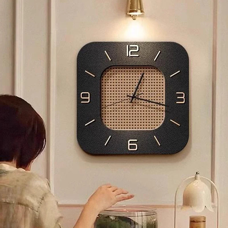 Retro Wall Clock Modern Living Room Luxury Wall Led Watch Nordic Minimalist Clocks Bedroom Silent Clock Interior Ornaments