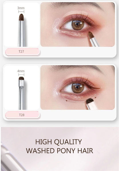 Small Angle Precise Detail Eyeshadow Brush Soft Horse Hair Eyelid Highlighter Lying Silkworm Makeup Brushes Eyes Make Up Tools RELUX.STORE