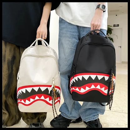 Men's Tactical Backpack: Shark-Mouth Opening Travel Rucksack | Water-Resistant Student Daypack for Outdoor Hiking & College