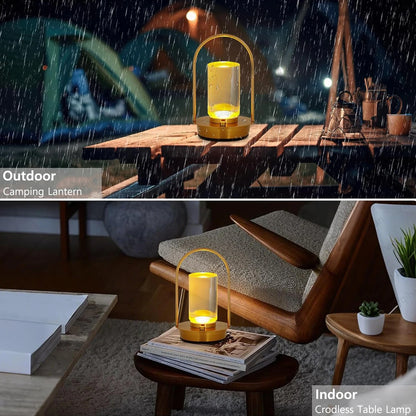 Table Lamp LED Touch Sensor Desktop Night Light Rechargeable Wireless Reading Lamp for Restaurant Hotel Bar Bedroom Decor Light