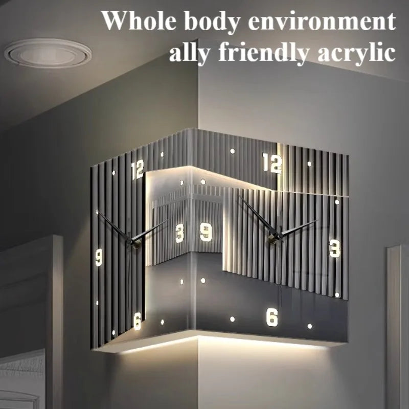 Nordic Wall Clocks Art Decor Led Elegant Wall Clock Modern Luxury Design Aesthetic Electronic Clocks Living Room Decorations
