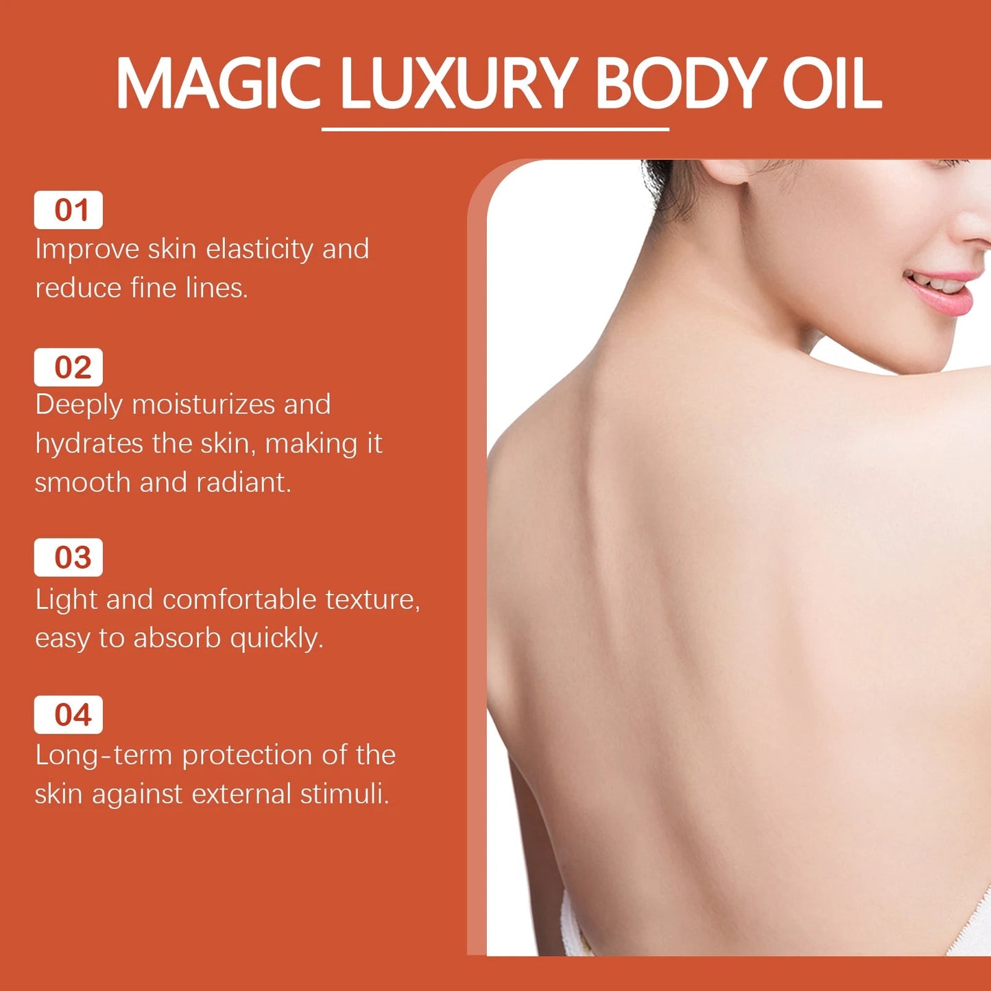 Body Firming Oil Deep Moisturizing Dry Skin Improve Sagging Skin Tightening Chest Thighs Nourishing Magic Luxury Body Care 100ml RELUX.STORE