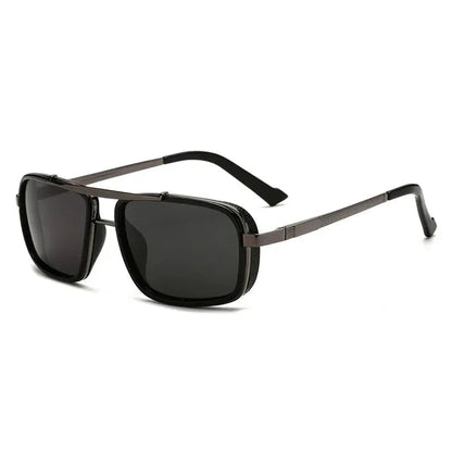 New Sunglasses Punk Sunglasses New Men's Square Uv400 Twin-beam Aviator Sunglasses RELUX.STORE