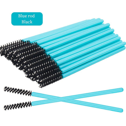 NEW 50Pcs Makeup Eyelash Brushes Disposable Crystal Eyebrow brush Diamond Handle Mascara Wand Applicator Lashes Extension Tools RELUX.STORE