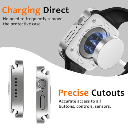 Aluminum Alloy Waterproof Case for Apple Watch Ultra 2 49mm 46mm 45mm 44mm 42mm Metal Full Coverage Iwatch Series 10 9 8 7 6 SE