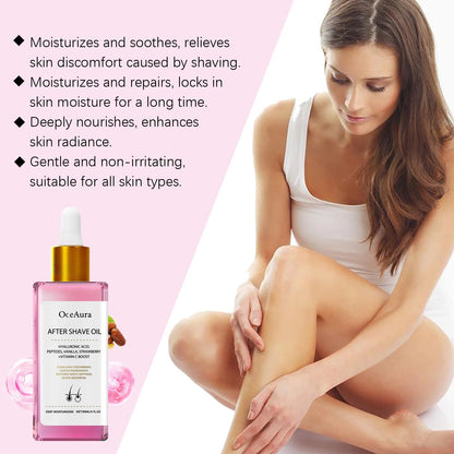 Strawberry Vanilla After Shave Oil Women For Smooth Skin Soft Serve After Shave Oil Shave Oil Prevent Ingrown Hairs & Dryness RELUX.STORE