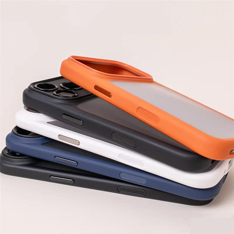 Active Touch Camera Button Matte Armor Case For iPhone 17 Air 16Pro 15 17Pro Max Translucent Hybrid Shockproof Hard Phone Cover RELUX.STORE