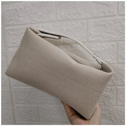 2024 New Large Capacity Canva Makeup Bag Soft Texture Fashionable Women's Shoulder Bag Color Blocking Handbag From China RELUX.STORE