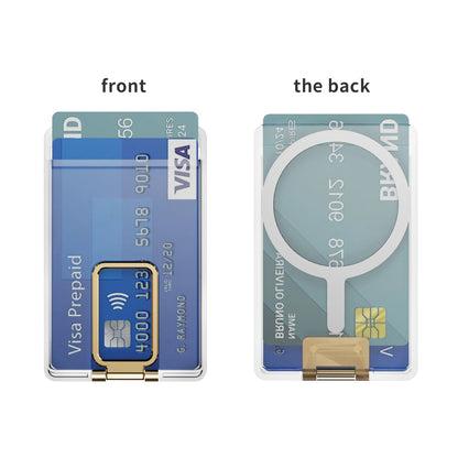 Strong Transparent Magnetic For Magsafe Card Wallet Metal Stand Holder Clear Case For iPhone Card Phone Back Bag Adsorption RELUX.STORE