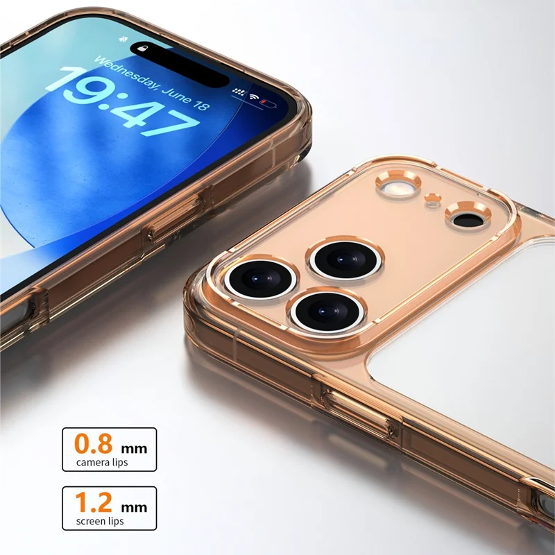 Luxury Hybrid Transparent Shockproof Phone Case For iPhone 17 Pro Max 17 Air 17Pro Max Clear Hard Acrylic Protective Back Cover RELUX.STORE