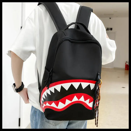 Men's Tactical Backpack: Shark-Mouth Opening Travel Rucksack | Water-Resistant Student Daypack for Outdoor Hiking & College