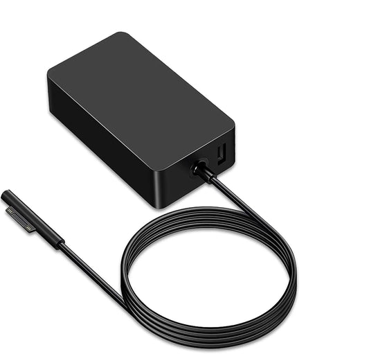 “65W 15V 4A Power Adapter for Microsoft Surface Pro/Go/Book – Fast Laptop Charger for Surface Pro 4/5/6/7/8/9, Go 1/2/3, Book 1/2/3/4 | Compatible with Models 1866, 1867, 1706, 1800, 1796”