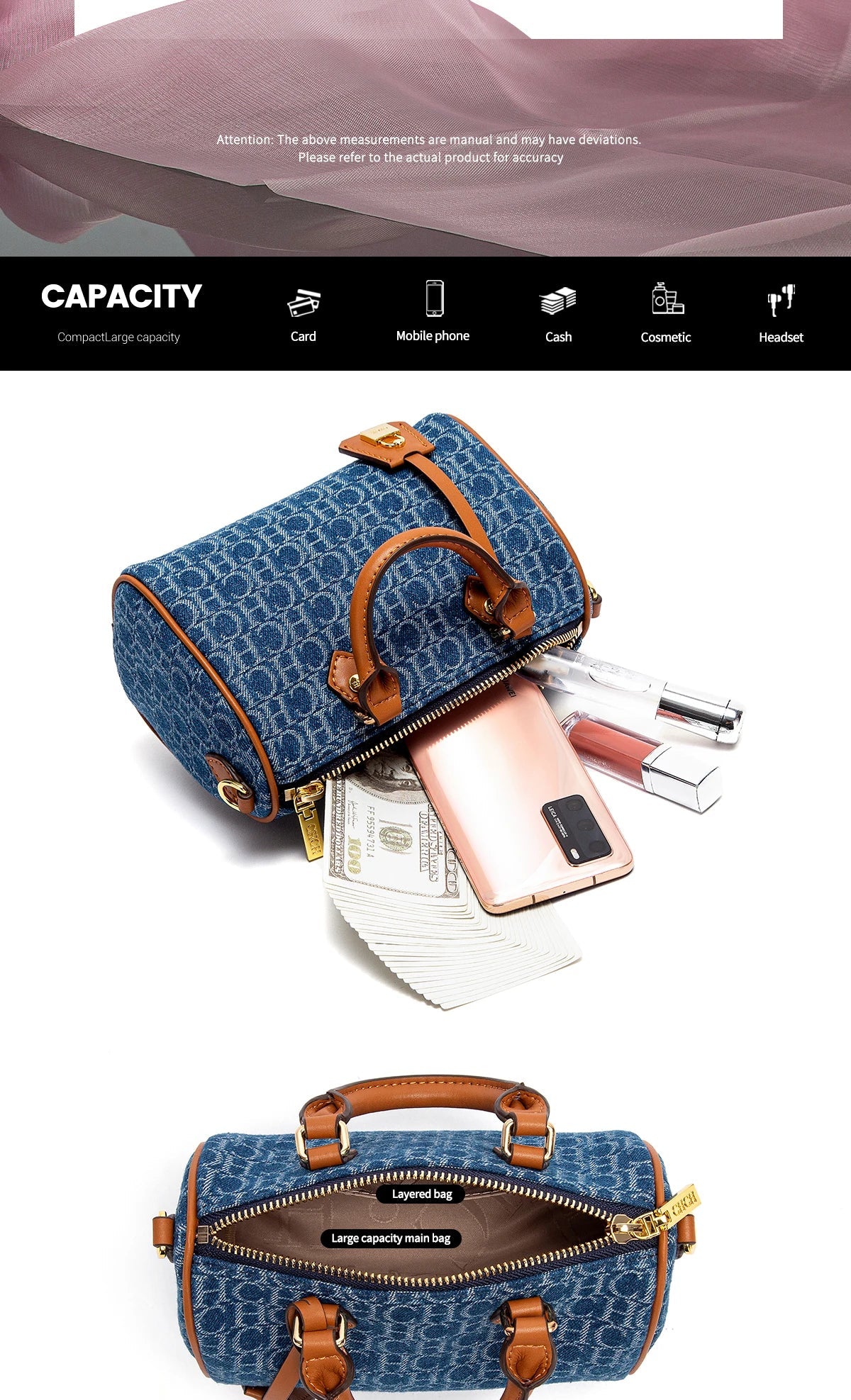 Women's Shoulder Bag 2025 New Cowboy Splicing Pillow Bag, Casual Party Women's Handbag RELUX.STORE