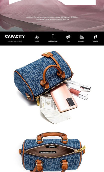 Women's Shoulder Bag 2025 New Cowboy Splicing Pillow Bag, Casual Party Women's Handbag RELUX.STORE