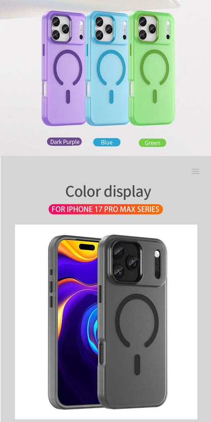 Luxury Ultra Thin Soft Silicone Magsafe Case For iPhone 17 Pro Max 17 Plus 17 Pro 17 promax Wireless Charge Magnetic Jelly Cover RELUX.STORE
