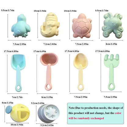 11/5/1 PCS Beach Sand Play Water Set Folding Bucket Summer Toys for Children Kids Outdoor Game Sandbox Accessories Color Random - RELUX.STORE