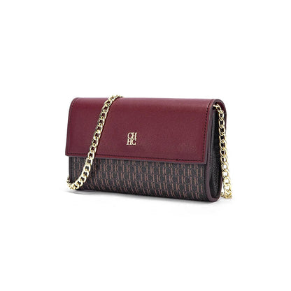 CHCH Women's Shoulder Bag New Magnetic Flip Chain Bag Brown Small Square Bag Wallet RELUX.STORE