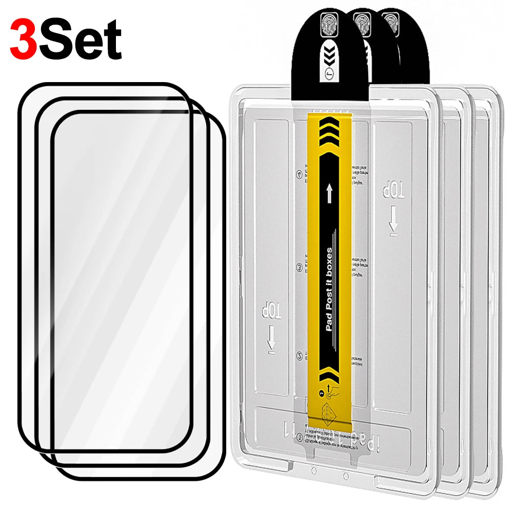For IPhone 17 ProMax/17 Pro/17 Air Easy To Install Tempered Glass Screen Protectors Shatterproof Films for IPhone 17 16 16Pro RELUX.STORE