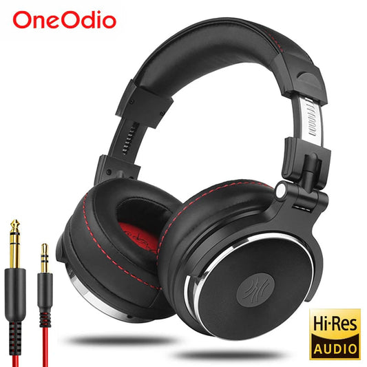 Oneodio Wired Headphones Professional Studio DJ Headphone With Microphone Over Ear Hi-Res Headset Monitoring For Music Phone RELUX.STORE