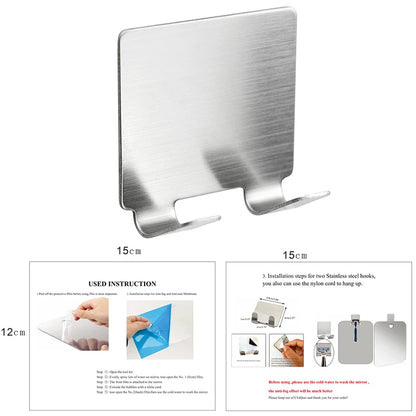 Acrylic Anti Fog Mirror Bathroom Tools Shower Shaving Fogless Mirror Washroom Travel Accessories With Wall Suction For Men Women