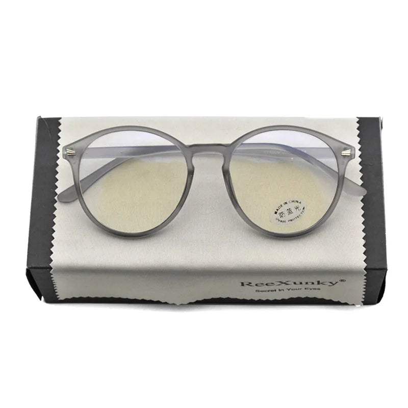 Photochromic Anti Blue Rays Computer Glasses Women Vintage Round Frame Gaming Glasses Men Anti Eyestrain Light Blocking Eyewear RELUX.STORE