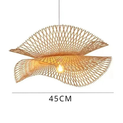 55CM Chandelier Teahouse Rattan Lamp Handmade Cafe Bar Garden Dining Room Bedroom Wicker Rattan Lighting Fixture RELUX.STORE