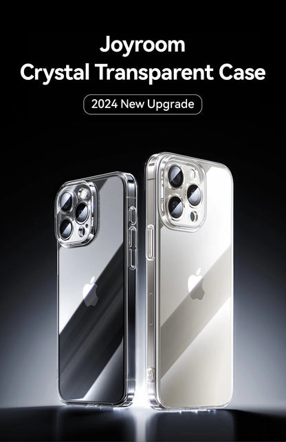 Joyroom Case For iPhone 17 Pro Max Case Crystal Transparent No Yellowing Lens Protection Cover For iPhone 16 Pro Shockproof Case RELUX.STORE