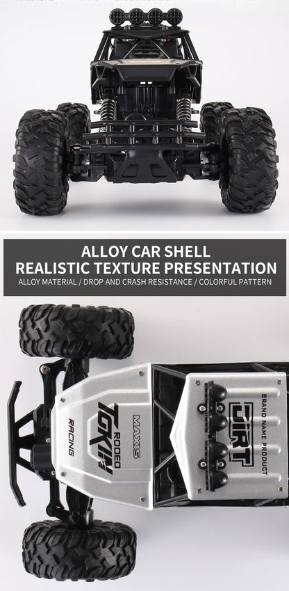 RC Cars Remote Control Car 1:12/16 Off Road Truck Metal Shell LED Headlights Offroad Monster RC Trucks 4WD All Terrain Toys Kids