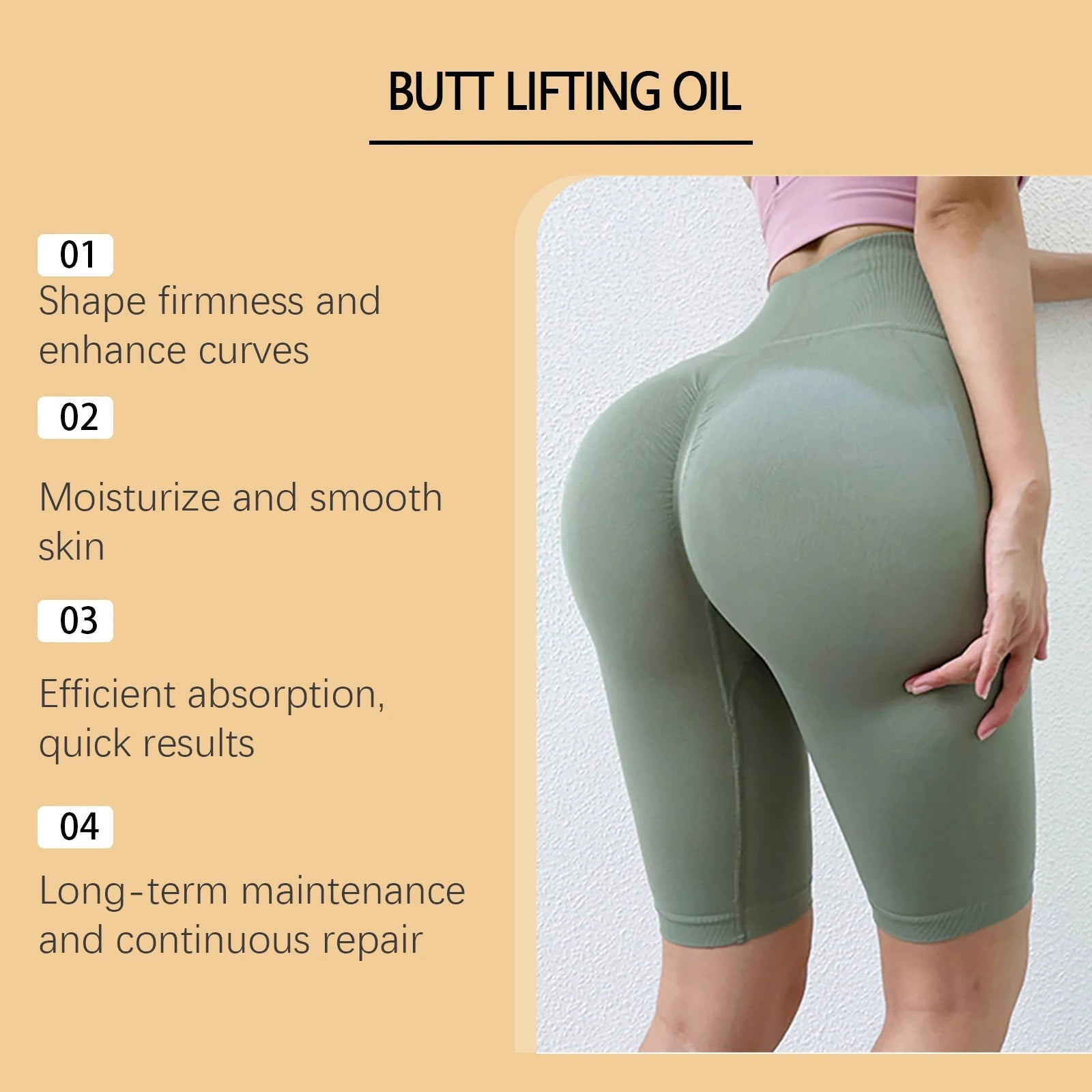 Buttock Enlargement Oil Hip Lifting Growth Firming Nourishing Moisturize Skin Tighten Pores Enhance Elasticity Body Massage Care RELUX.STORE