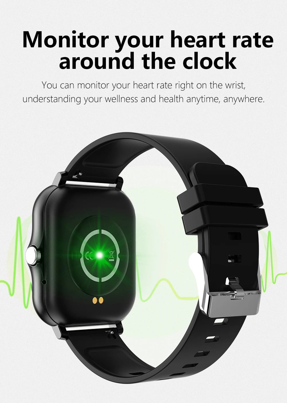 PHONEPACE Y13 Smart Watch with Call Function Fitness Tracker Heart Rate Monitor Alarm Clock for Outdoor Sports Monitoring