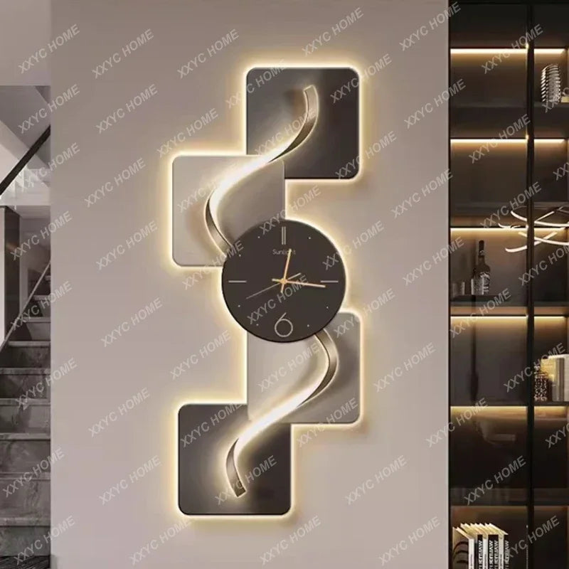 hot sale  Design Wall Clocks Big Size Art Luminous Living Room Wall Clock Minimalist Modern Home Decor
