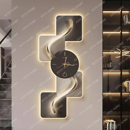hot sale  Design Wall Clocks Big Size Art Luminous Living Room Wall Clock Minimalist Modern Home Decor