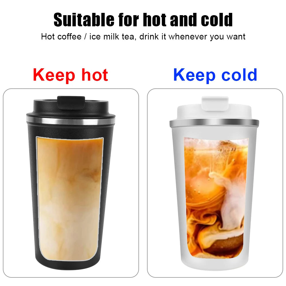 Thermo Cafe Coffee Mug Car Thermos Mug 380/510ML Leak_Proof Travel Thermo Cup for Tea Water Coffee Double Stainless Steel RELUX.STORE