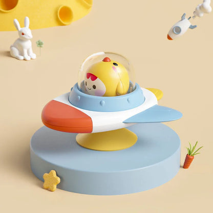 Baby Montessoris Spin Cup Top Bath Toys Bathing Sucker Spinner Suction Sensory Toy Rotating Rattles Early Educational Fidget Toy