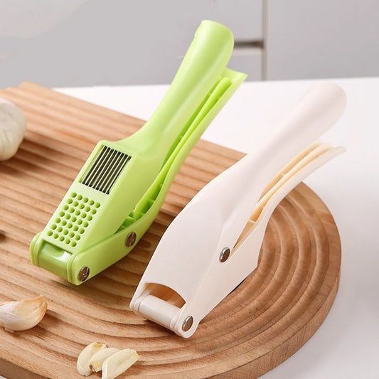 2-in-1 Multifunctional Garlic Press For Pressing Mash Garlic And Sliced Garlic Vegetable Squeezer For Home Cooking Masher Tool
