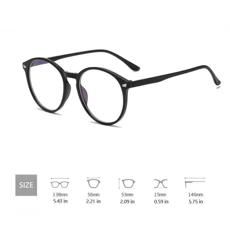 Photochromic Anti Blue Rays Computer Glasses Women Vintage Round Frame Gaming Glasses Men Anti Eyestrain Light Blocking Eyewear RELUX.STORE