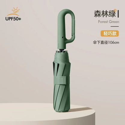 Strong Windproof Automatic Umbrella Sunshade UV Protection Folding Men's Umbrella Buckle Rain Large Parasol for Women