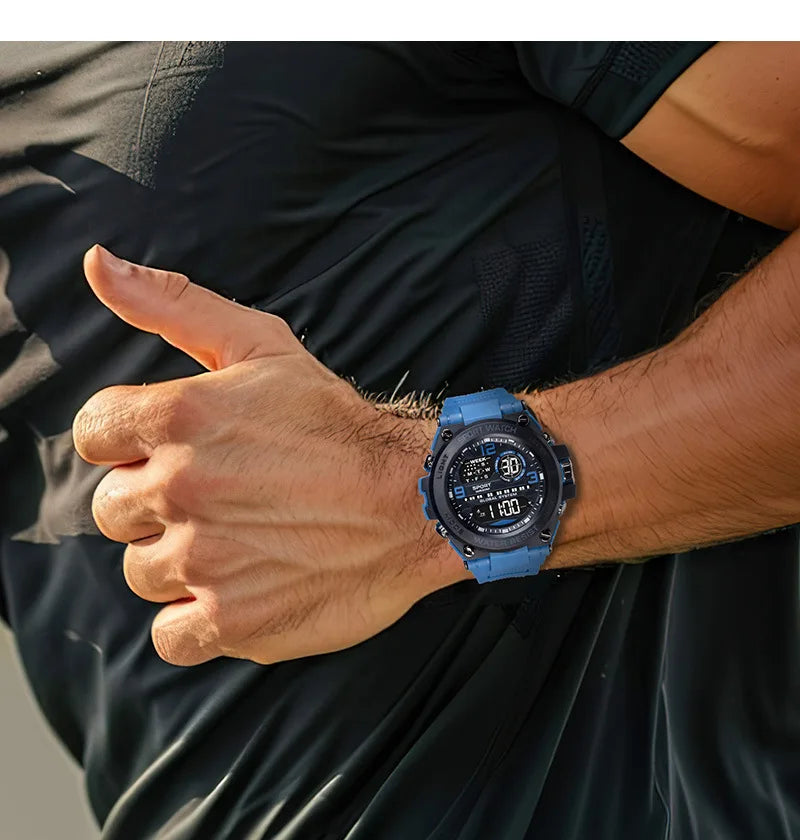 Multifunction Men's Sports Watch Waterproof Luminous Alarm Clock Outdoor Fitness Digital Watch Electronic Wristwatch for Man Kid