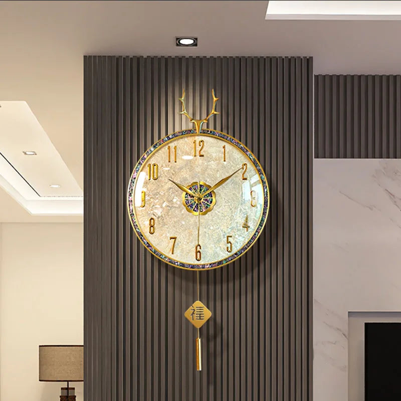 Large Luxury Wall Clocks Modern Cute Restaurant Nordic Fashion Wall Watch Creative Round Relogio De Parede Home Decoration RELUX.STORE