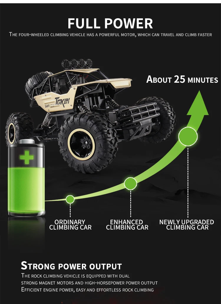 RC Cars Remote Control Car 1:12/16 Off Road Truck Metal Shell LED Headlights Offroad Monster RC Trucks 4WD All Terrain Toys Kids