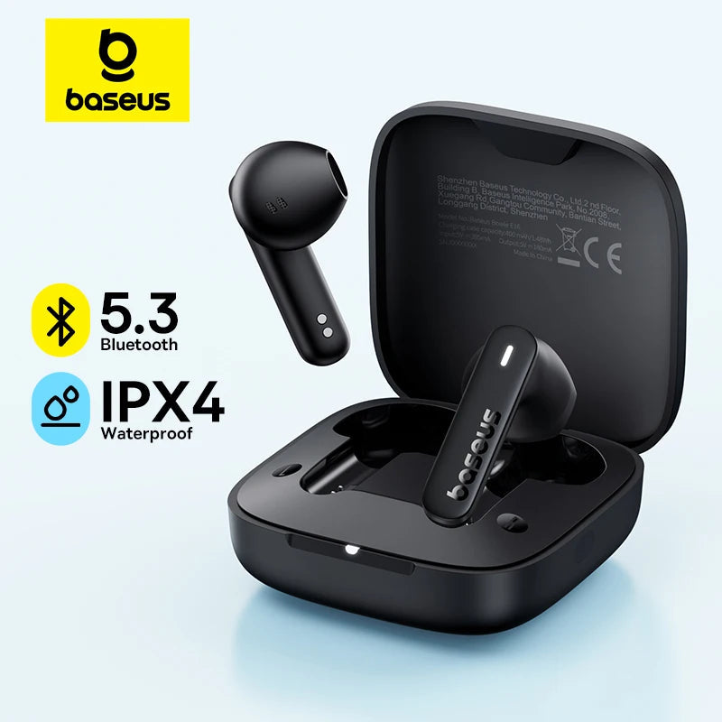 Baseus Bowie E16 Wireless Earphone Bluetooth 5.3 Earphones 30H Long Battery Life IPX4 Waterproof True Wireless Headphone Earbuds RELUX.STORE