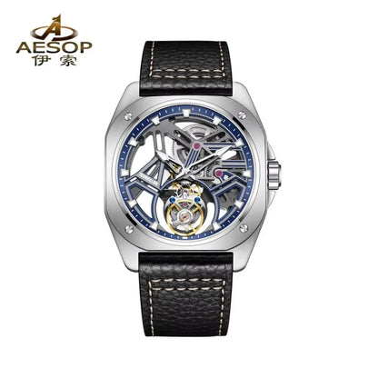 AESOP Tourbillon Watches For Men Mechanical Fashion Watch Waterproof Skeleton Tourbillon Movement Sapphire Mirror Official Store