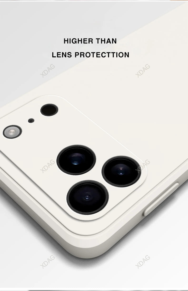 Liquid Silicone Original Phone Case for iPhone 17 Pro Max Air 17Pro 17Max 5G Straight Edge Lens Protection Soft Basic Back Cover RELUX.STORE