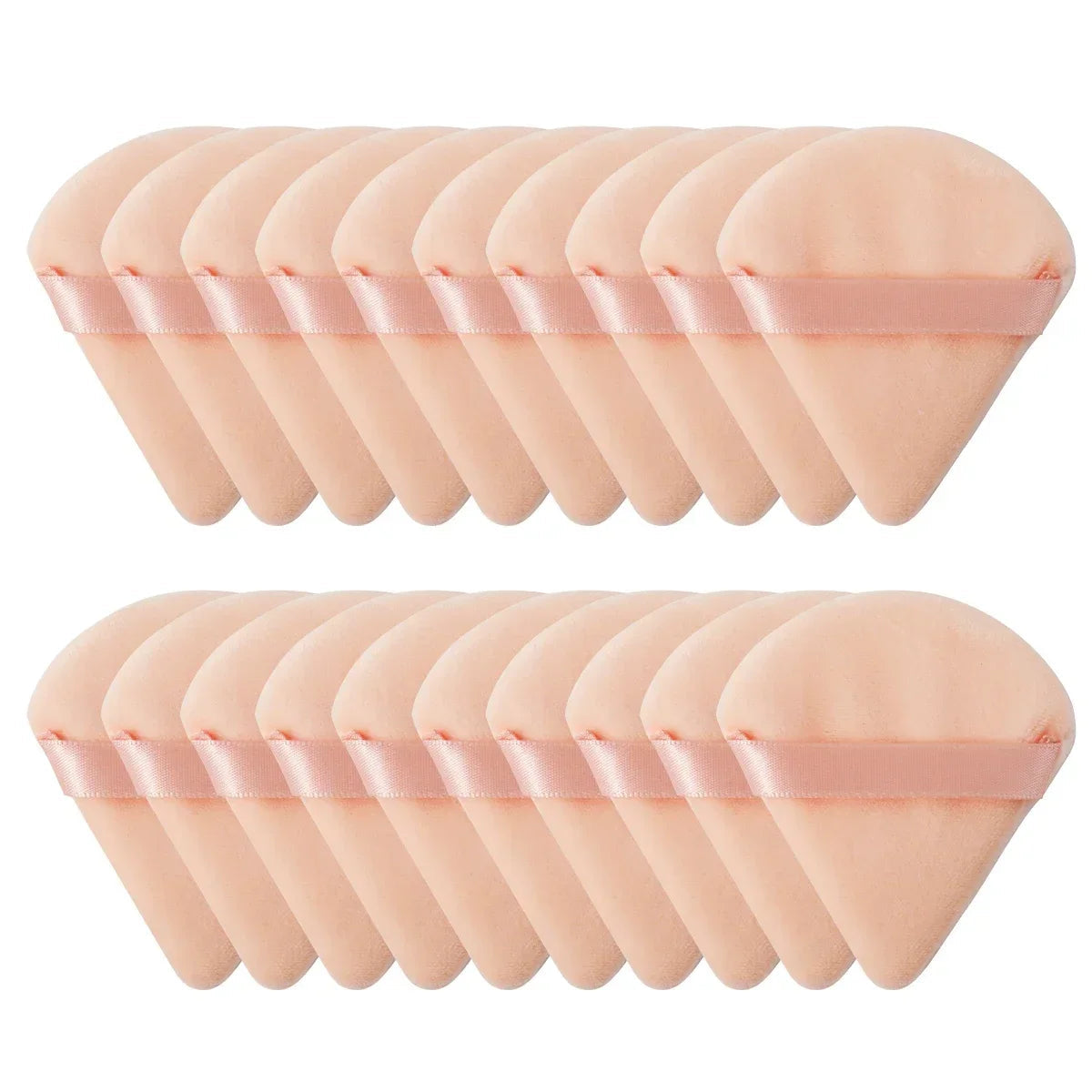 10/20Pcs Triangle Velvet Powder Puff Pizza Flours Mini Face Makeup Sponge Cosmetics Washable Lightweight Makeup Tool RELUX.STORE