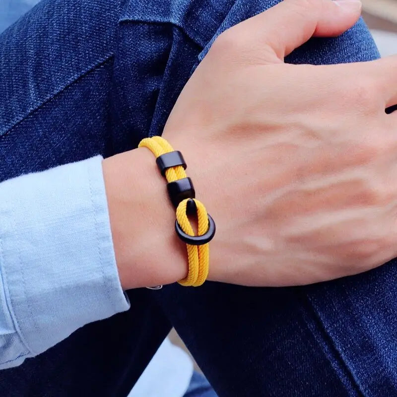 Fashion Rope Bracelet Men Double Layer Outdoor Camping Braclet Homme Accessories Survival Paracord Braslet Gift For Him RELUX.STORE