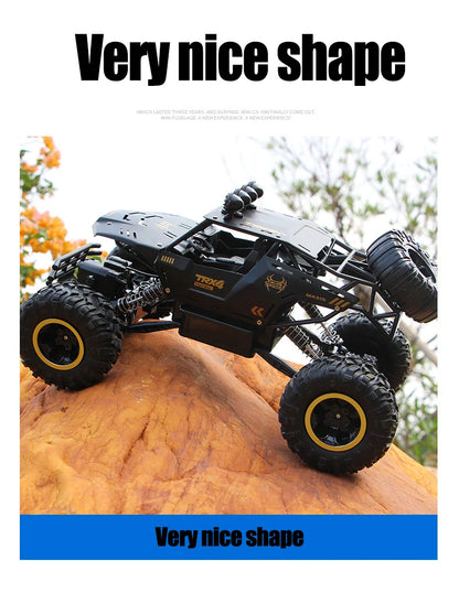 RC Cars Remote Control Car 1:12/16 Off Road Truck Metal Shell LED Headlights Offroad Monster RC Trucks 4WD All Terrain Toys Kids